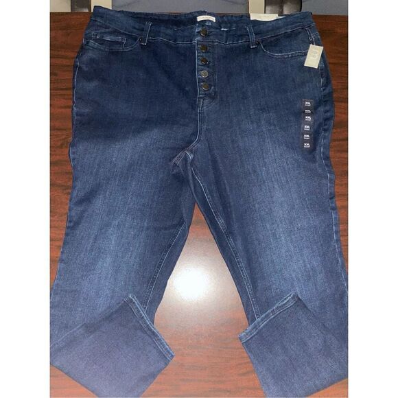 NWT Maurices Button Fly Limitless Jegging High Rise Jeans Size XXL Short - Picture 1 of 9